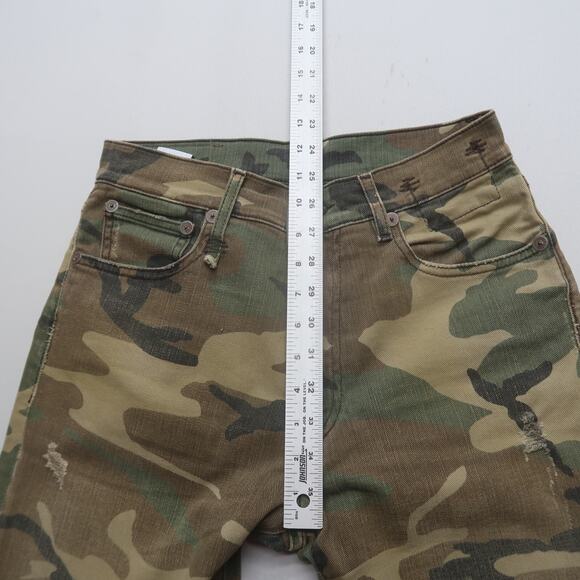 R13 Boyfriend Jeans in Beige Camo Size 24 Oversized Baggy Crop - Picture 11 of 13